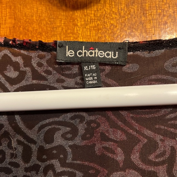 Le Chateau stretchy velvety top XL - Picture 4 of 5